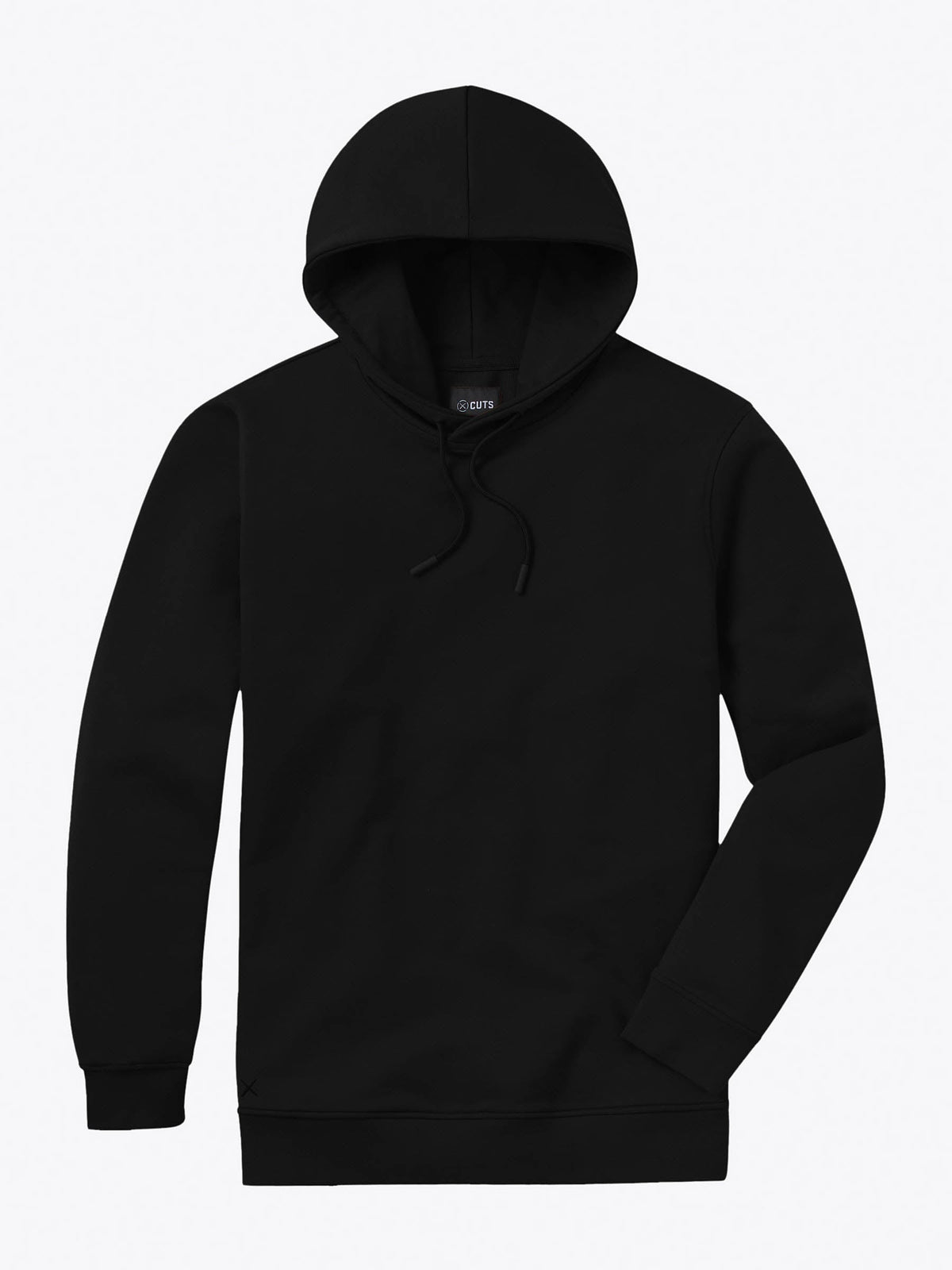 Men's French Terry Pullover Hoodie in Black – view 1