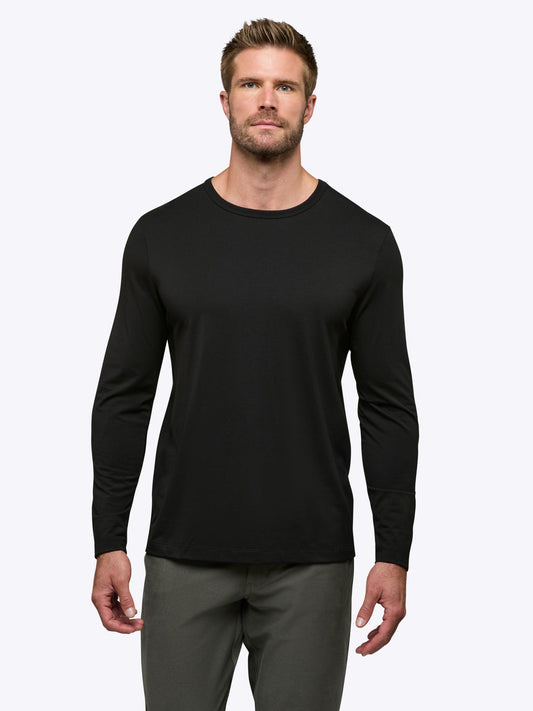 Men's Classic Fit Long Sleeve T-Shirt – Soft, Durable Fabric with Lasting Colour, Extra Room | Black
