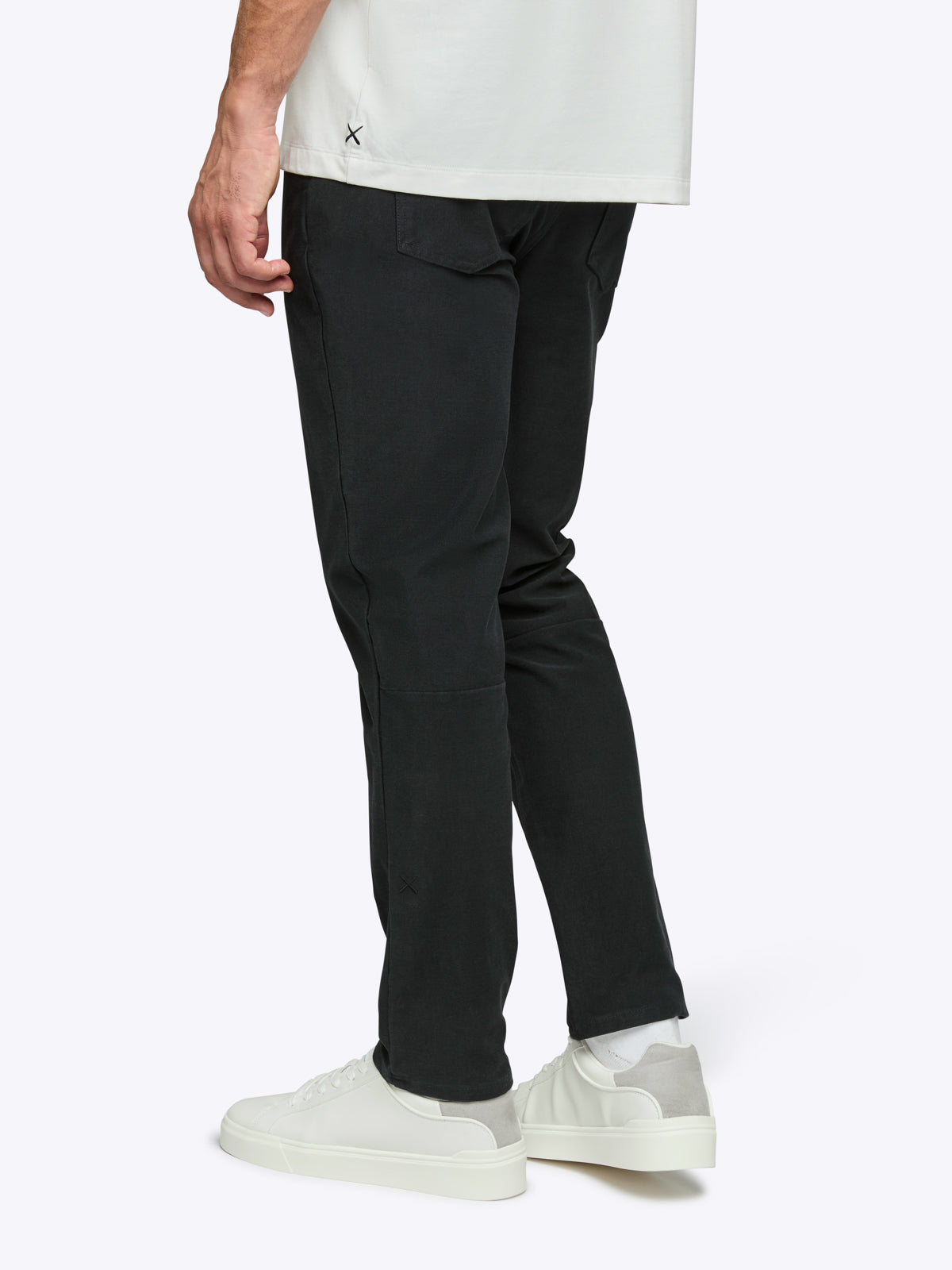 Men's Stretch Chino Trousers in Black – view 2