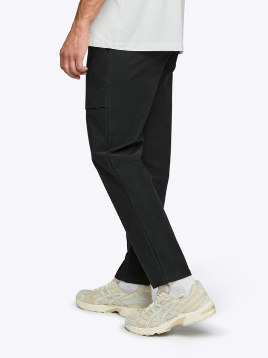 Men's Pull-On Cropped Trousers in Black – view 2
