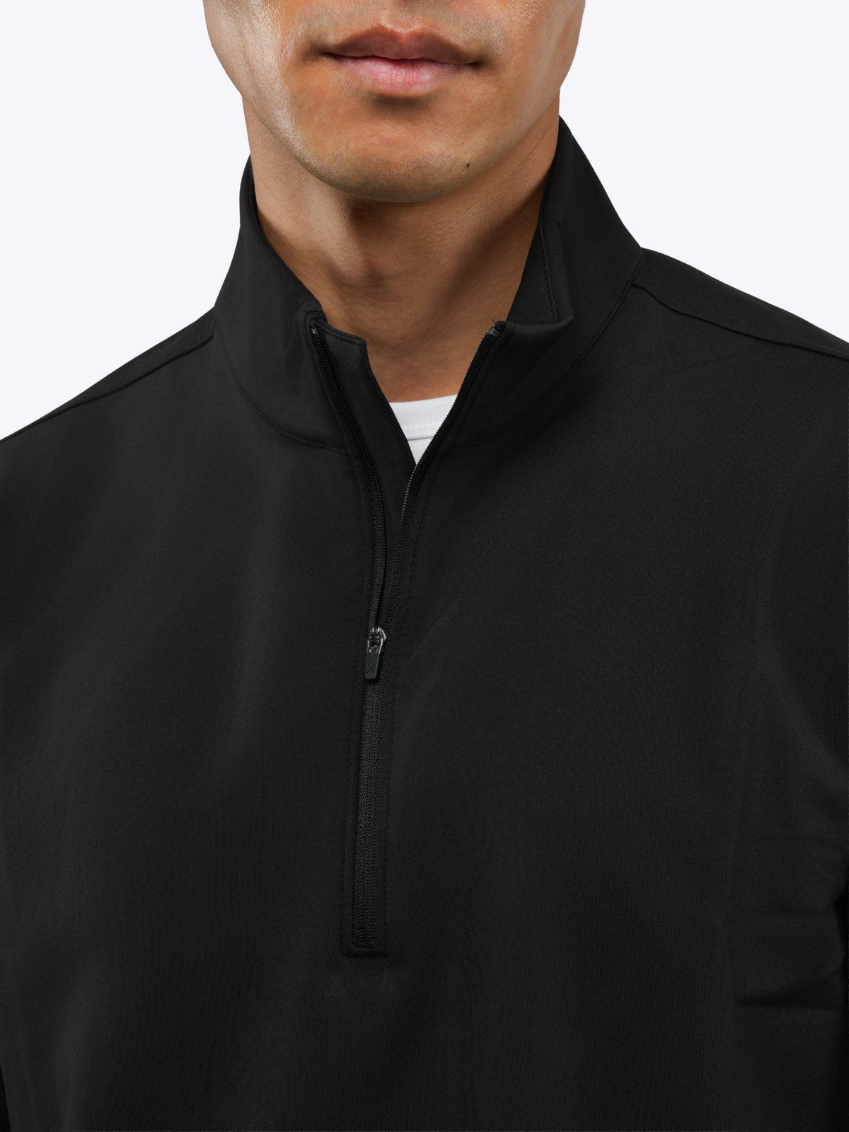 Men's Performance Fleece Quarter Zip Pullover in Black – view 7