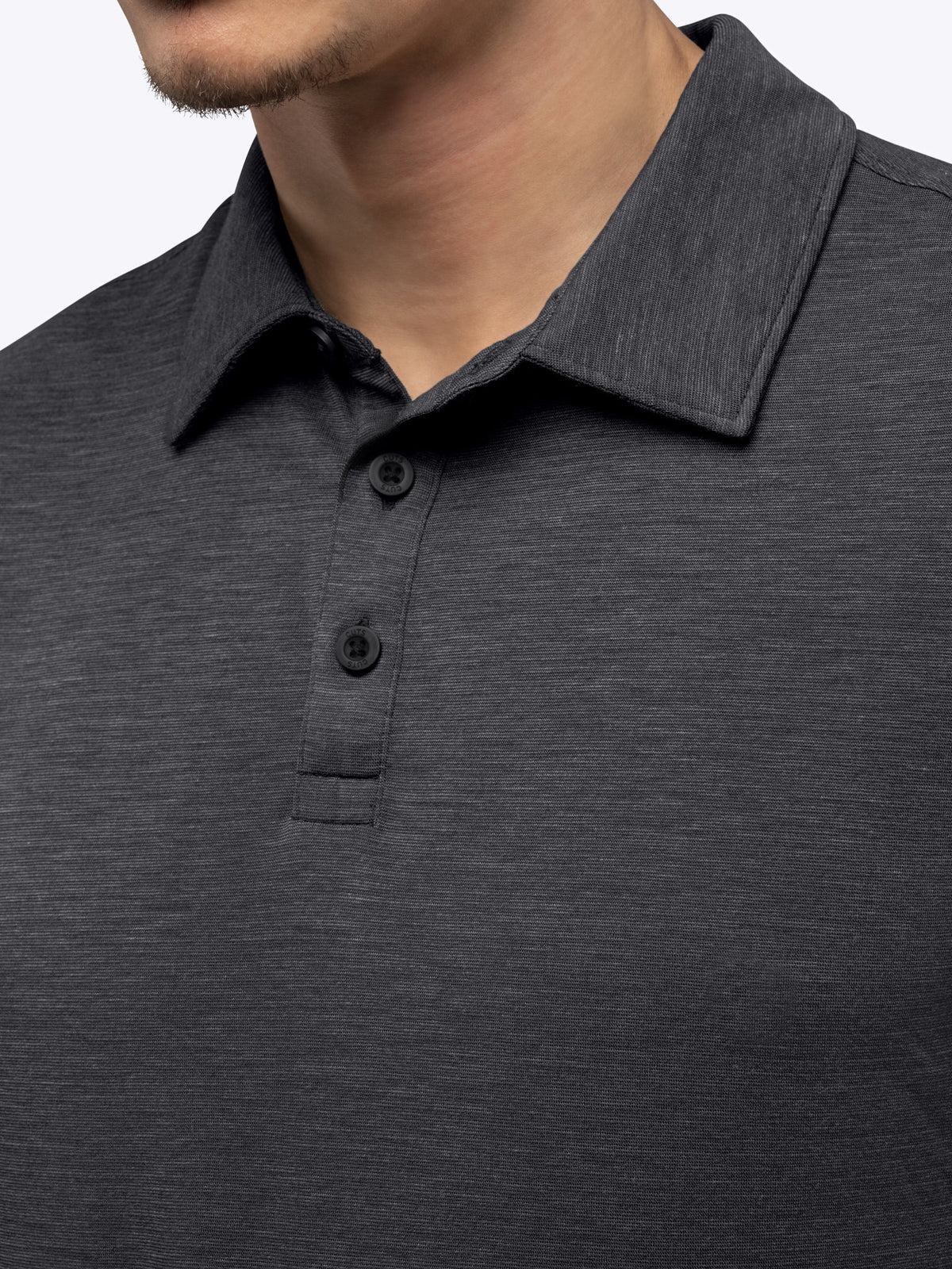 Men's Stretch Performance Polo Shirt in Black – view 5