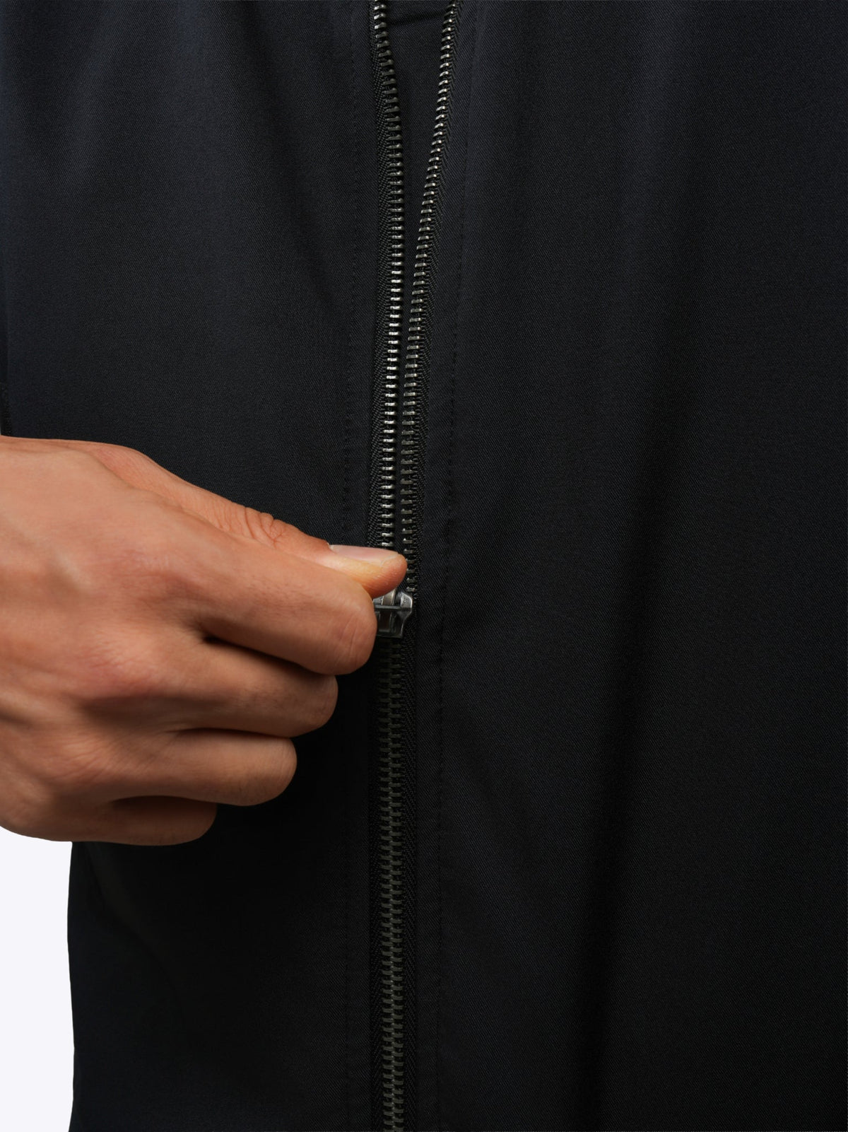 Men's Tailored Fit Bomber Jacket in Black – view 6