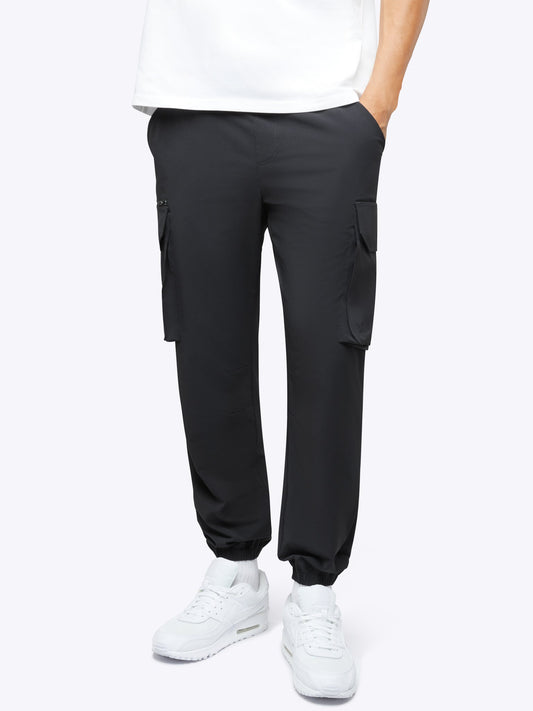 Men's Tech Cargo Joggers in Black – view 1