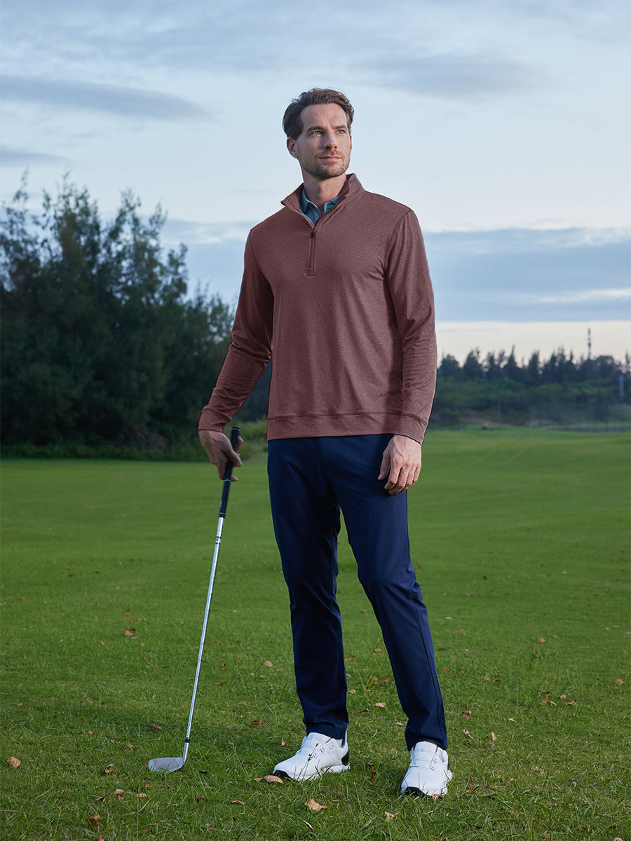 Men's Melange Quarter Zip Pullover – view 35