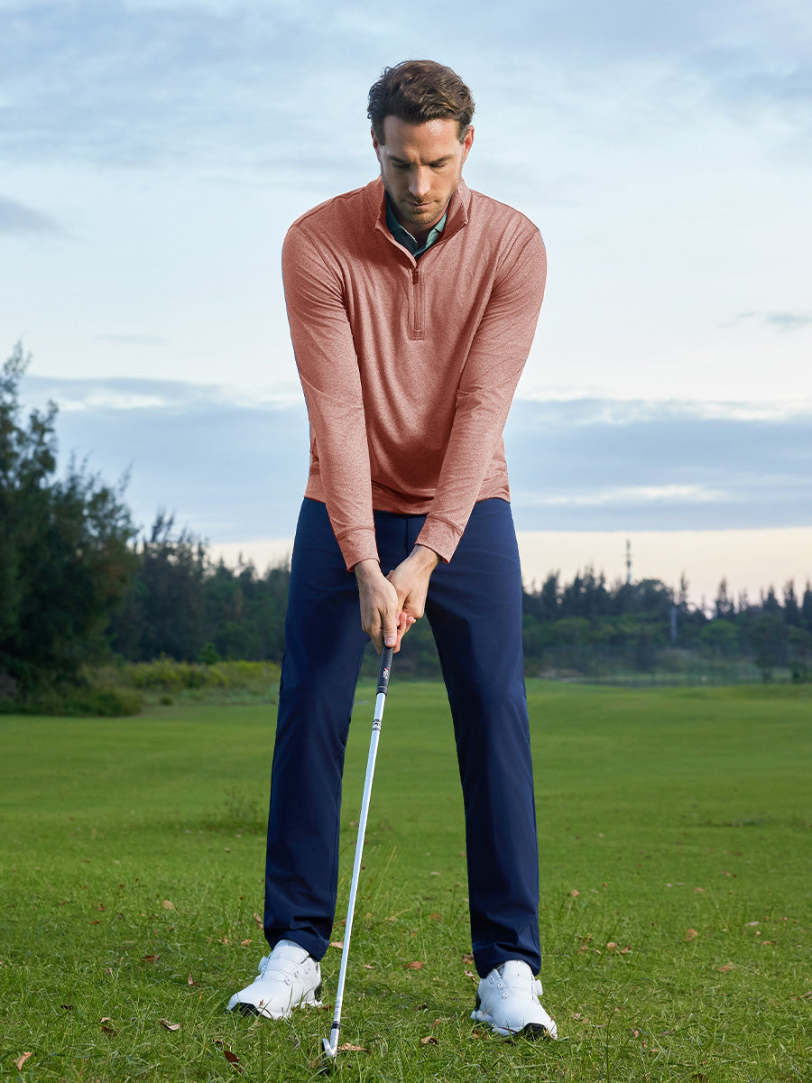Men's Melange Quarter Zip Pullover – view 17