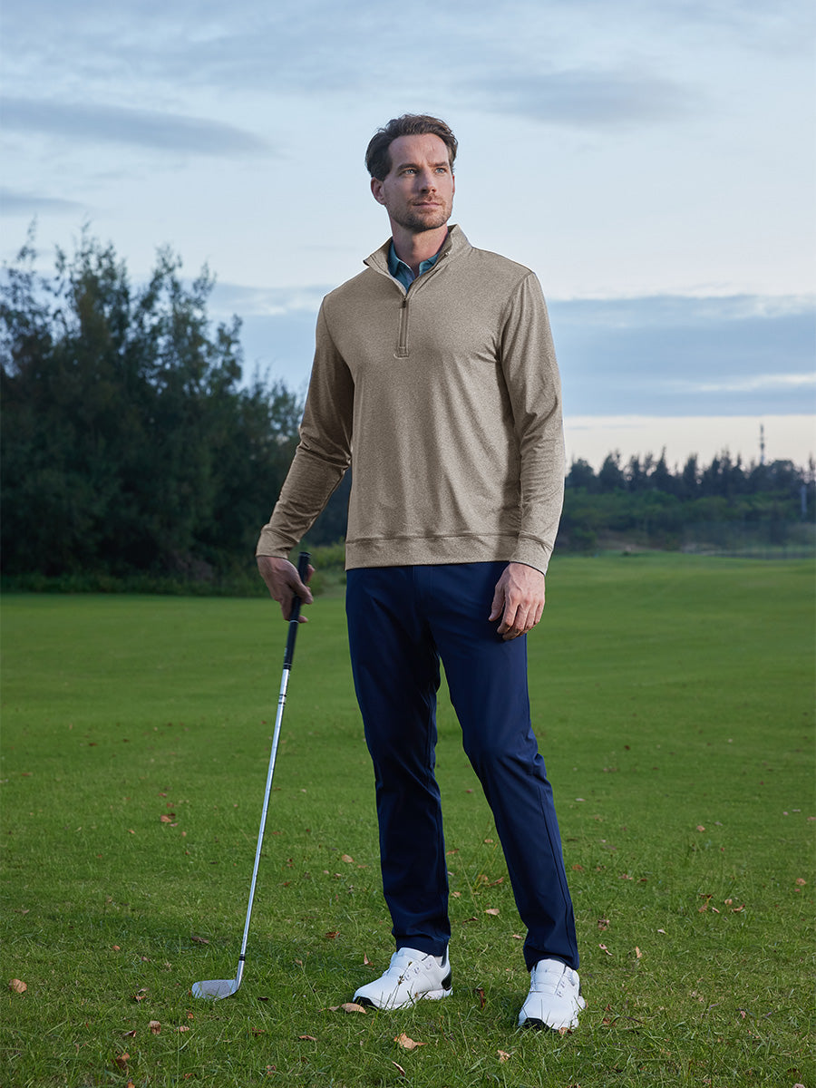 Men's Melange Quarter Zip Pullover – view 47