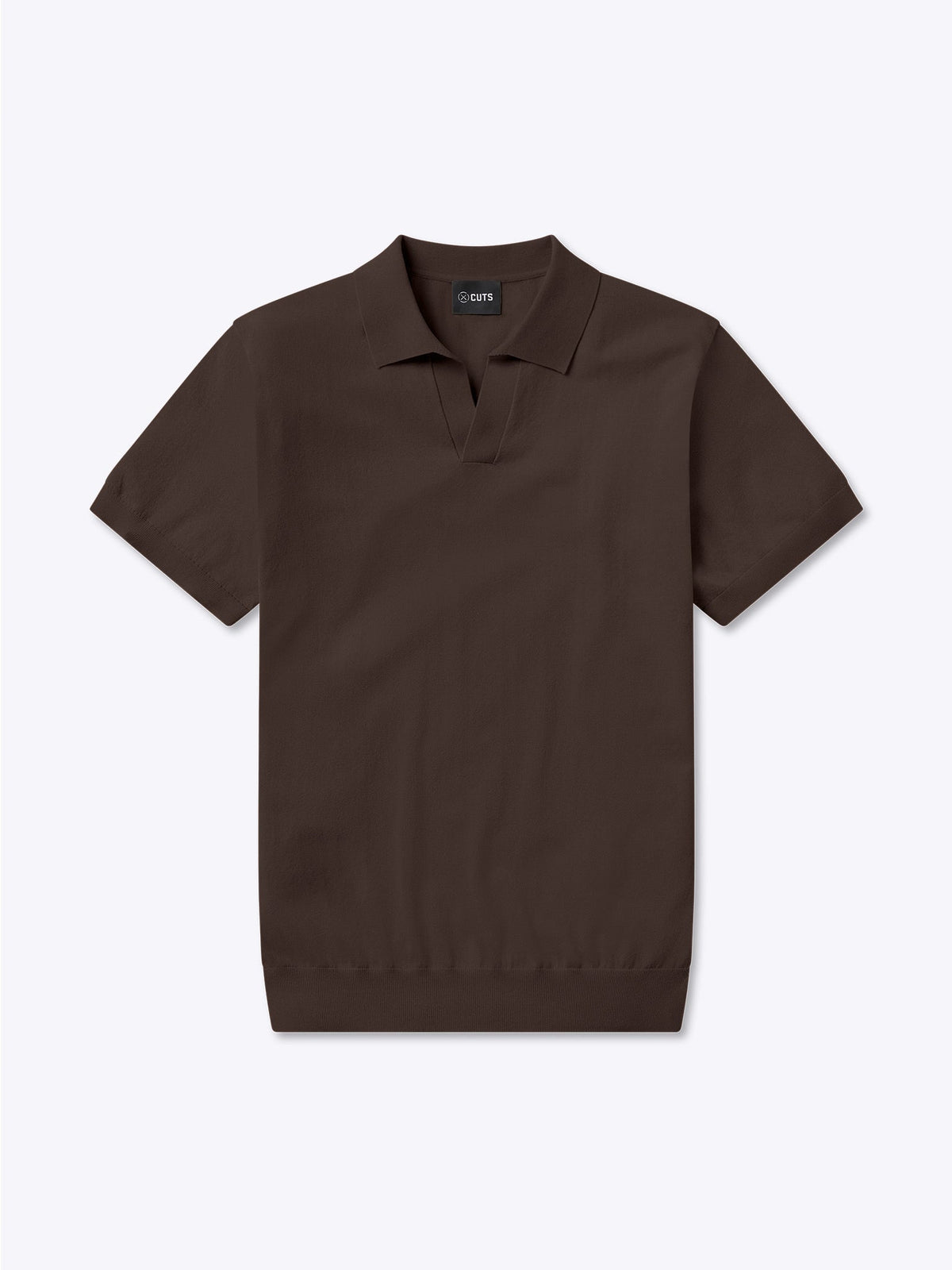 Riviera Men's Knit Polo in Burnt Oak – view 1