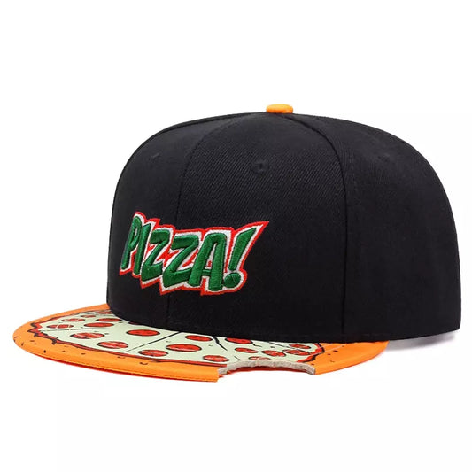 Bitten Pizza Men's Acrylic Snapback Baseball Cap – view 1