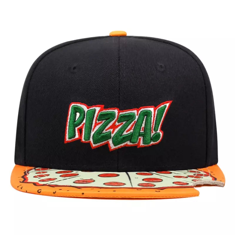 Bitten Pizza Men's Acrylic Snapback Baseball Cap – view 4