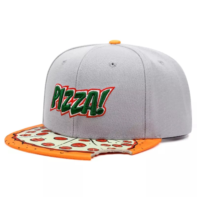 Bitten Pizza Men's Acrylic Snapback Baseball Cap – view 3