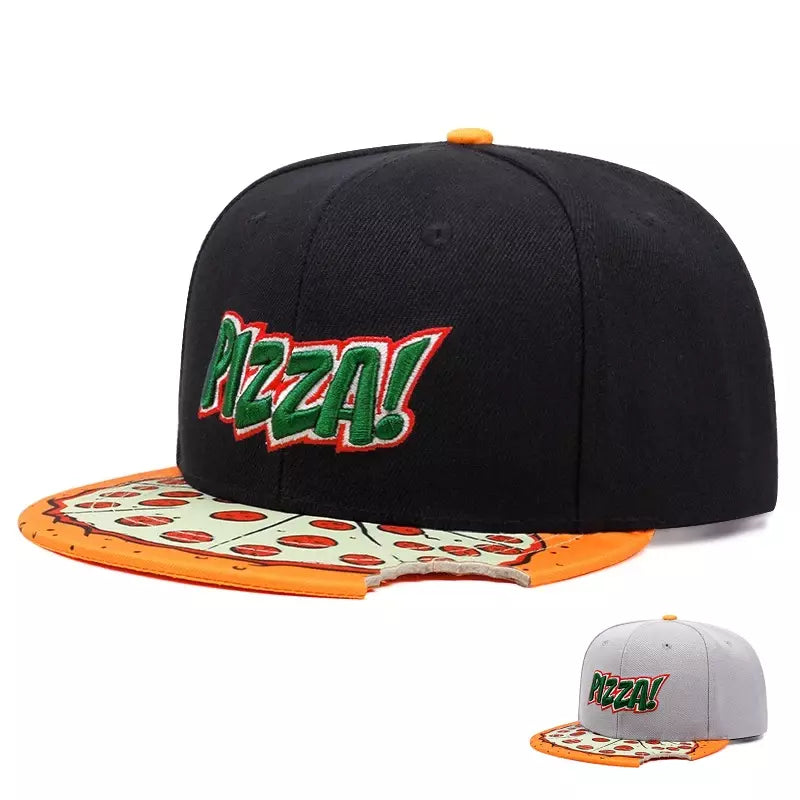 Bitten Pizza Men's Acrylic Snapback Baseball Cap – view 2