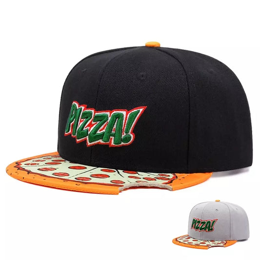 Bitten Pizza Men's Acrylic Snapback Baseball Cap – view 2
