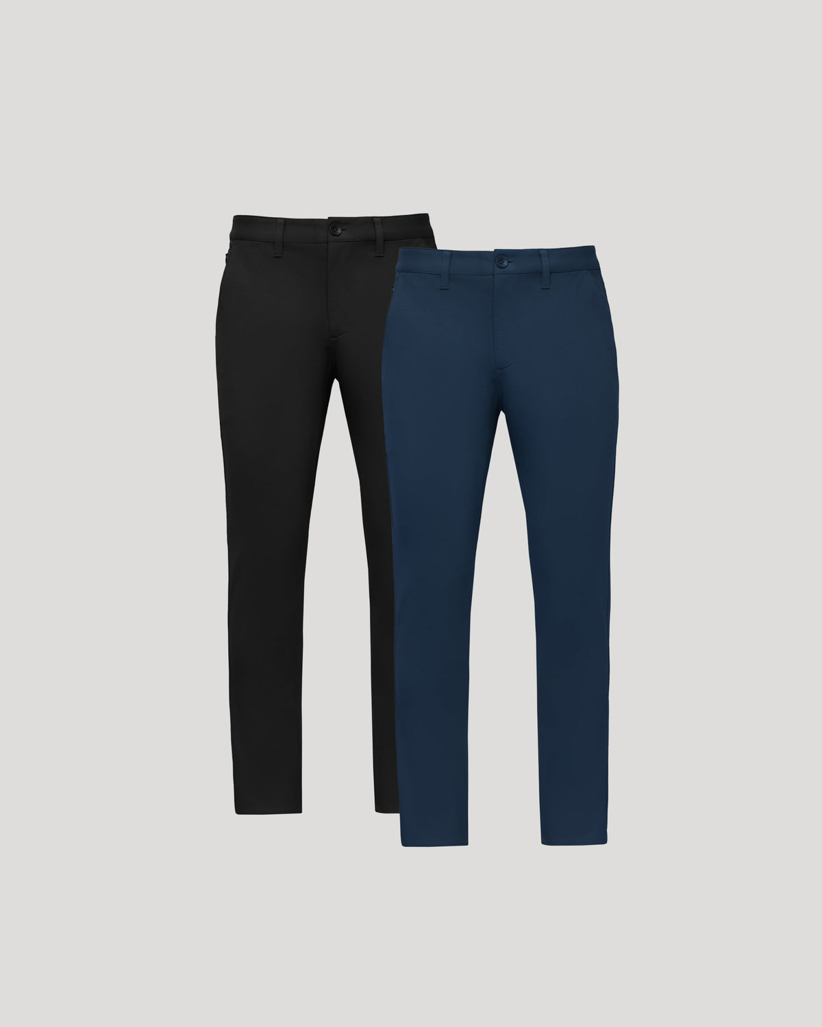 Men's Slim Stretch Chinos 2-Pack in Black & Navy – view 1