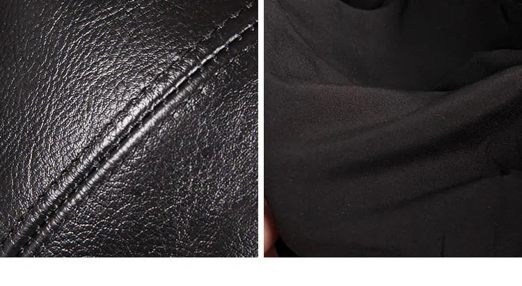 Boston Men's Genuine Leather Docker Cap – Cowhide, Thin or Thick Lining, Two Adjustable Sizes