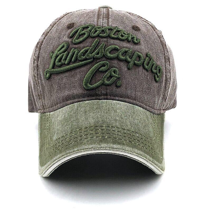 Boston Landscaping Co. Men's Cotton Baseball Cap – Embroidered Front, 100% Cotton, Adjustable 54–60 cm Fit