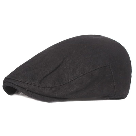 Bradford Men's Plain Cotton Flat Cap – 100% Cotton, Plain Design, Short Peak, Adjustable 55–59 cm Fit