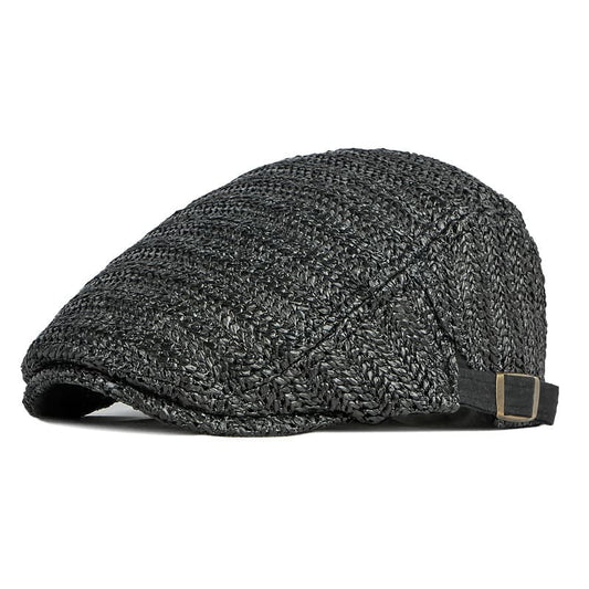 Brescia Men's Summer Mesh Flat Cap – Breathable Acrylic Mesh, Short Peak, Adjustable 55–60 cm Fit