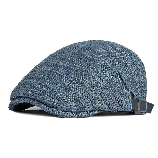 Brescia Men's Summer Mesh Flat Cap – Breathable Acrylic Mesh, Short Peak, Adjustable 55–60 cm Fit