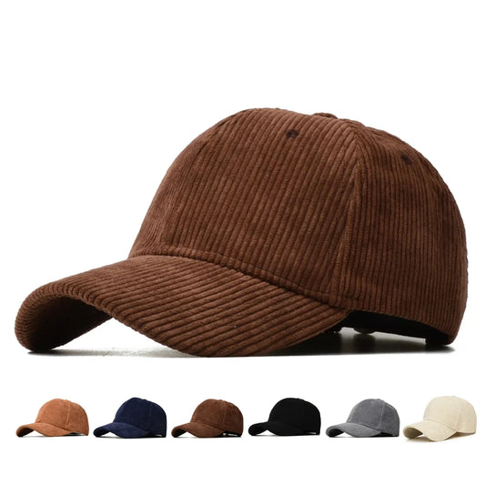 Brighton Men's Corduroy Baseball Cap – 100% Cotton Corduroy, Ribbed Texture, Adjustable 55–60 cm Fit