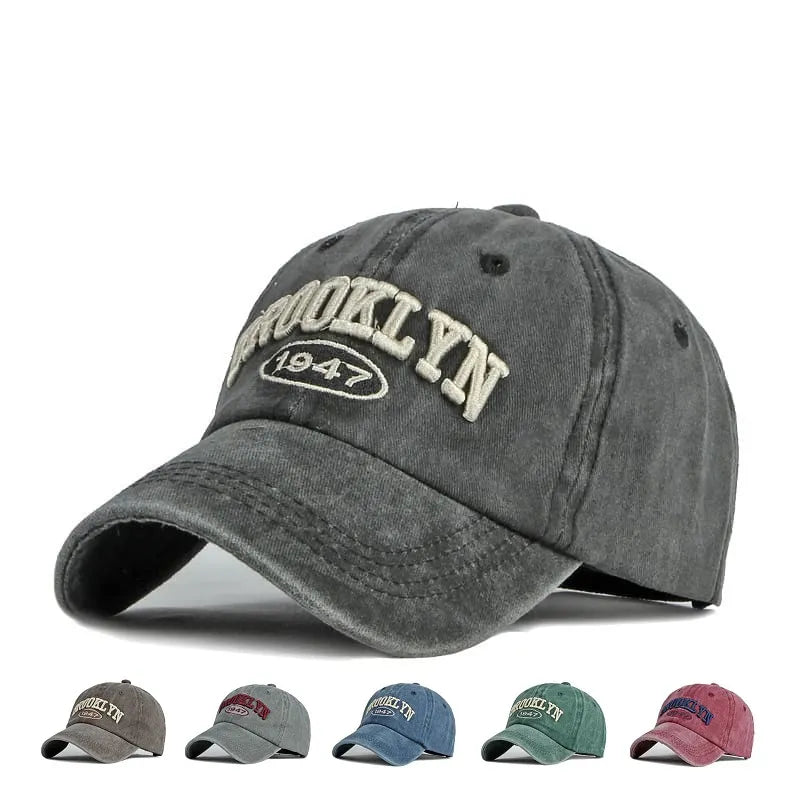 Brooklyn Men's Vintage-Style Cotton Baseball Cap – view 2