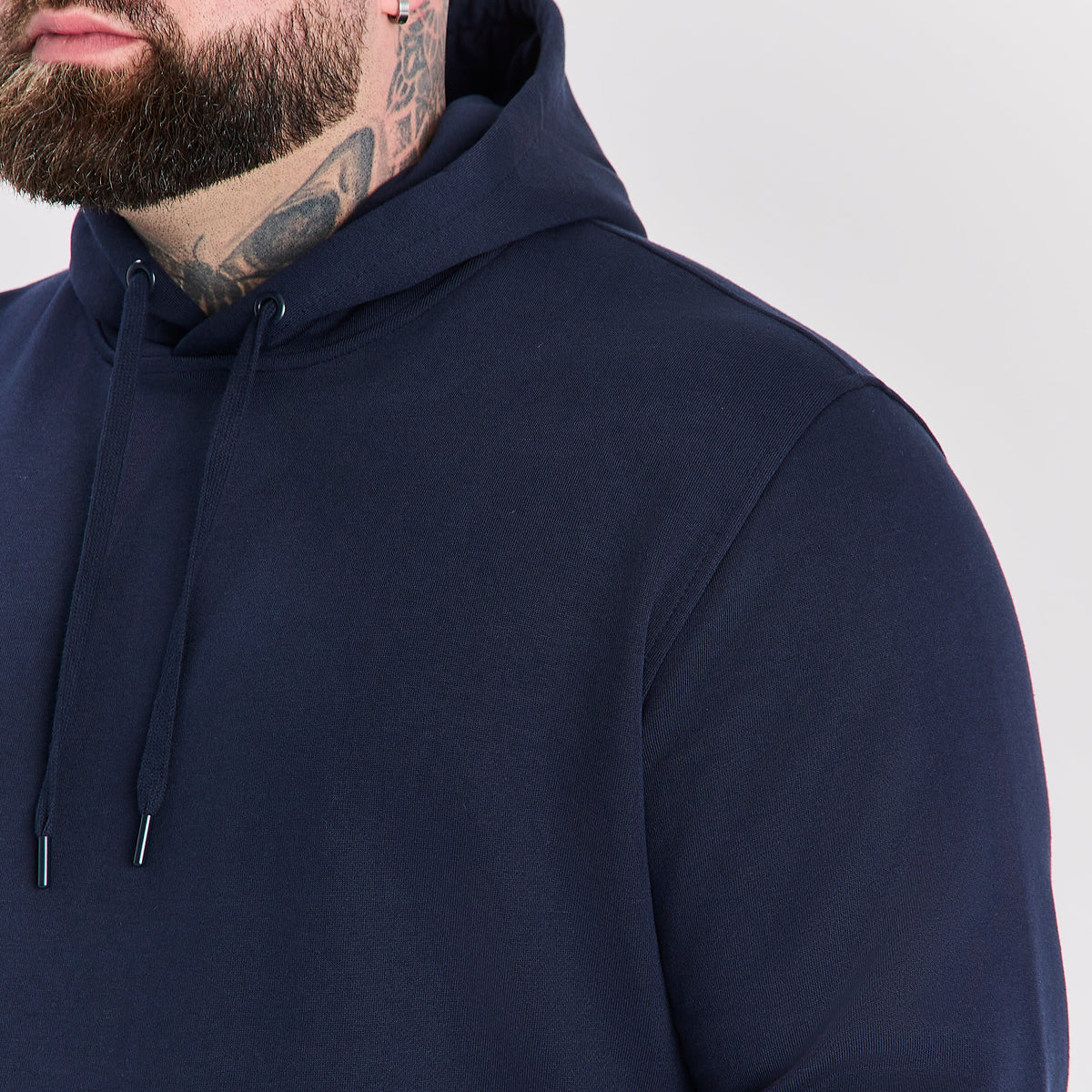 Men's Heavyweight Cotton Blend Hoodie & Joggers Set in Navy – view 4