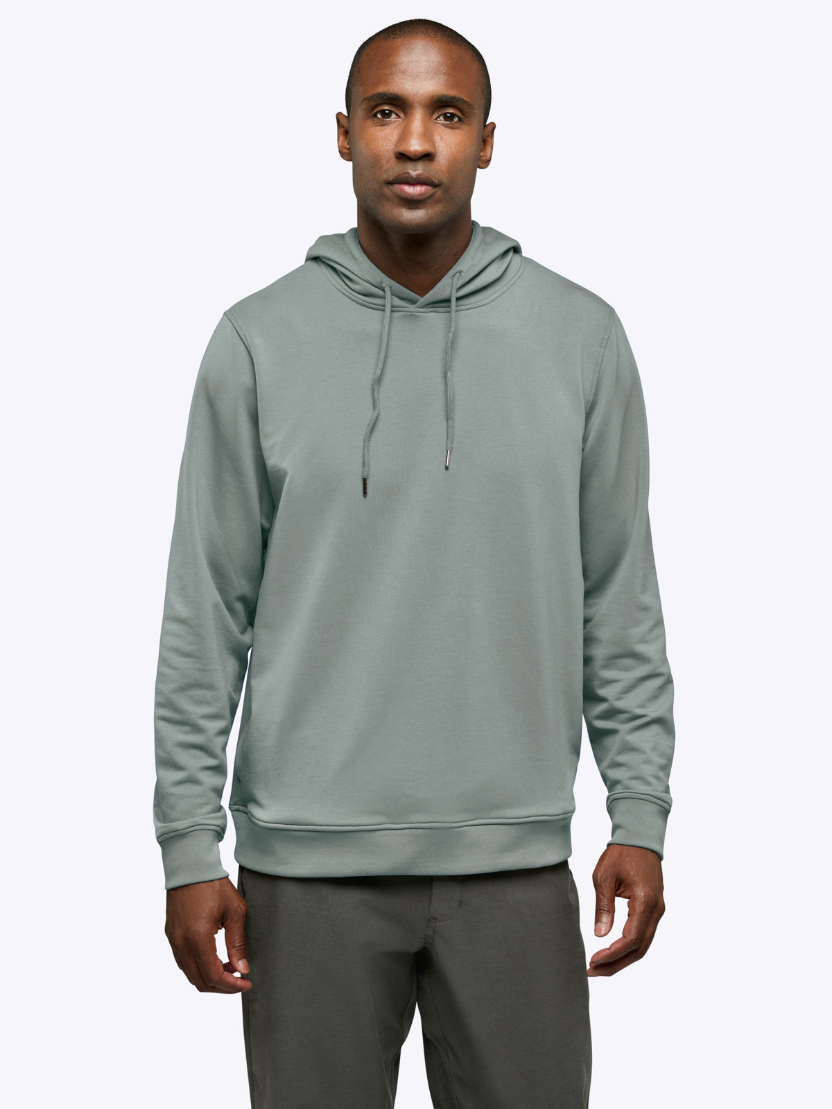 Men's French Terry Pullover Hoodie in Slate Grey – view 2
