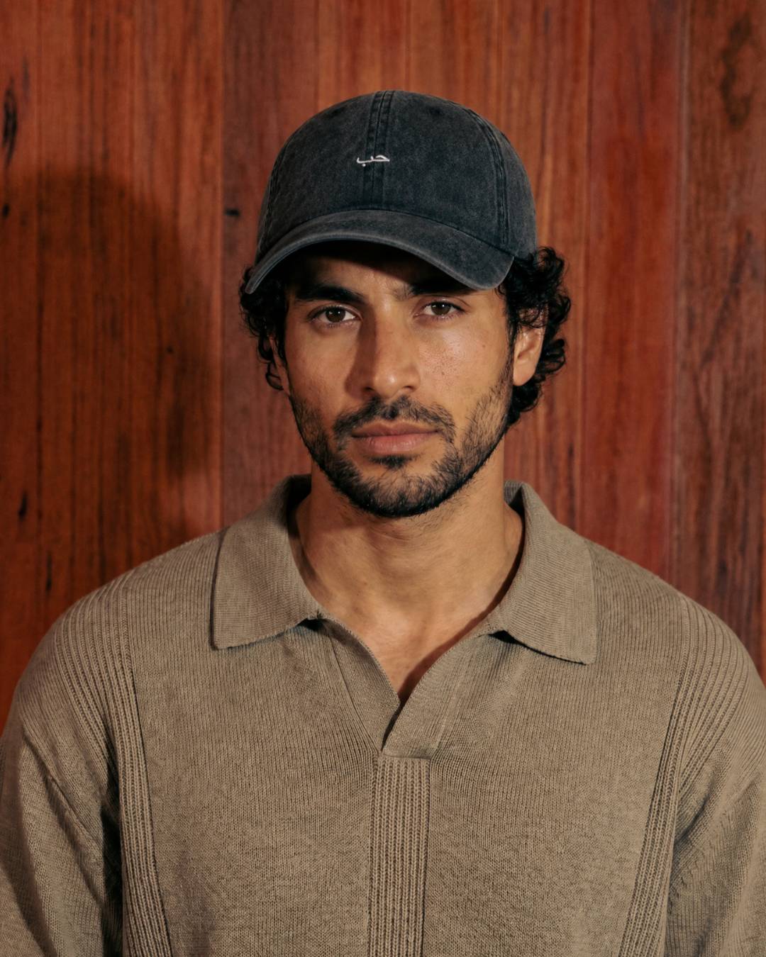 Arabic Love Men's Embroidered Washed Cotton Baseball Cap – Unstructured Low Profile, Adjustable Strap – view 3
