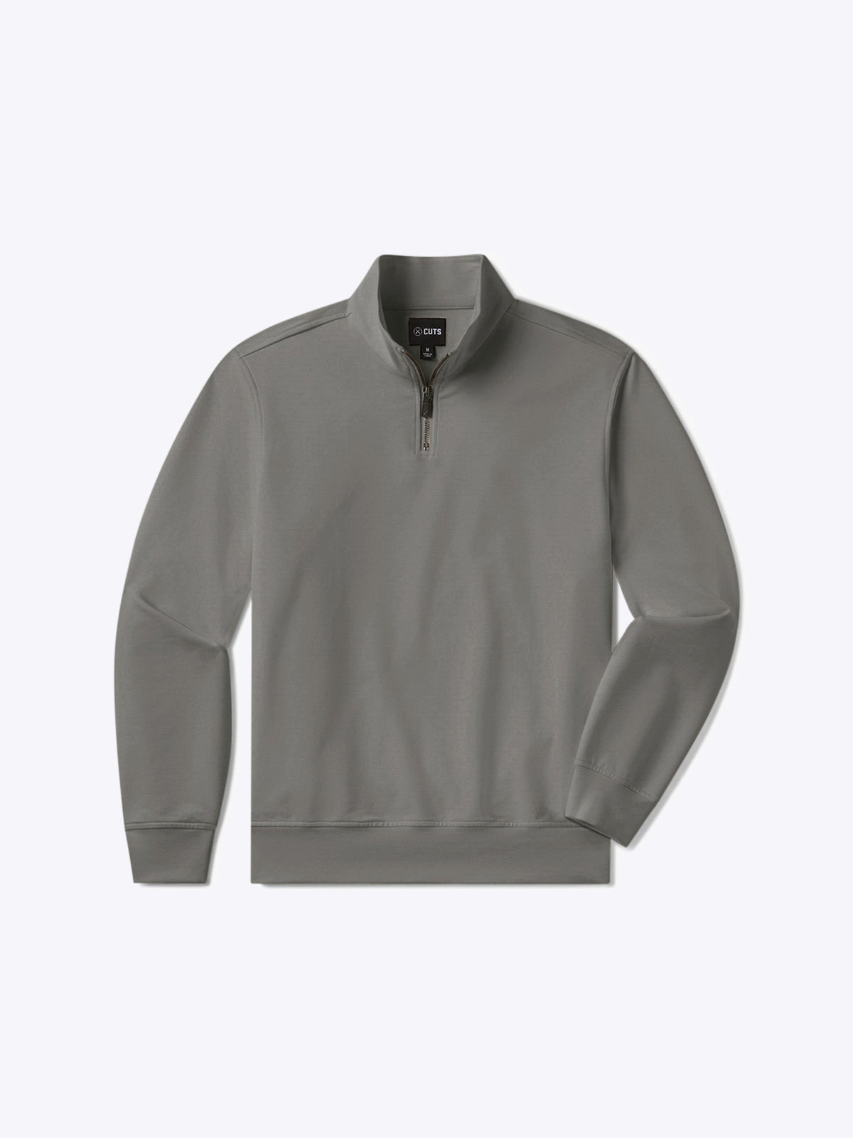 Men's French Terry Quarter Zip Sweatshirt in Charcoal – view 1