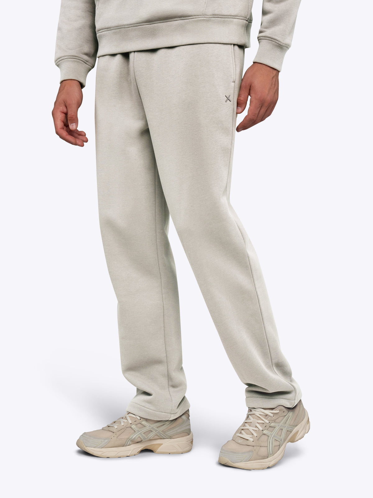 Men's Brushed Fleece Straight-Leg Sweatpants in Parchment – view 1