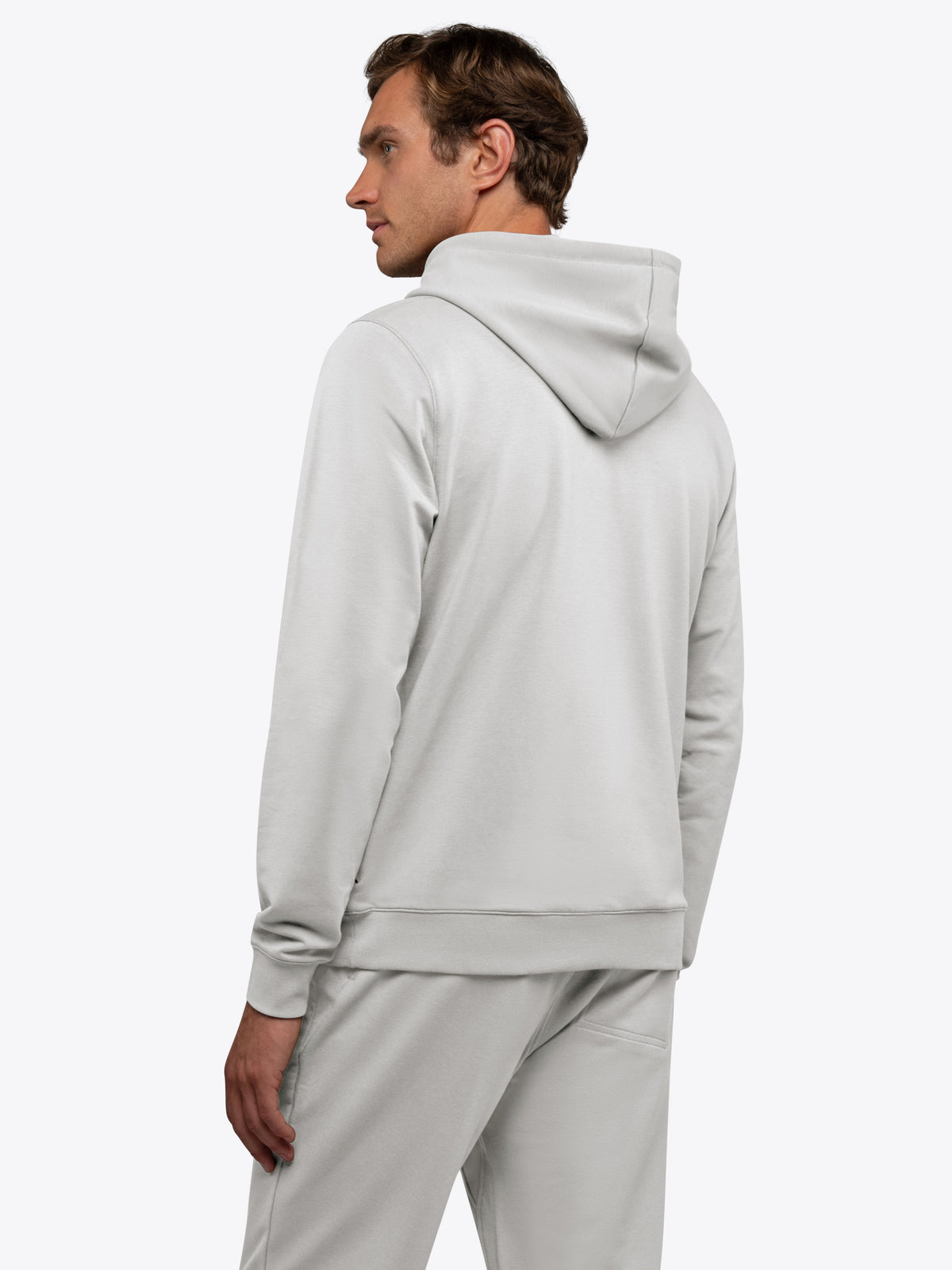 Men's French Terry Pullover Hoodie in Vapor – view 3