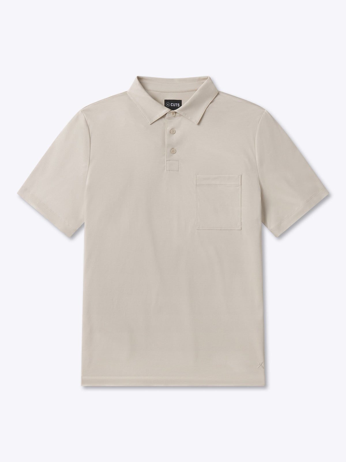 Men's Cotton Interlock Polo Shirt in Clay – view 1
