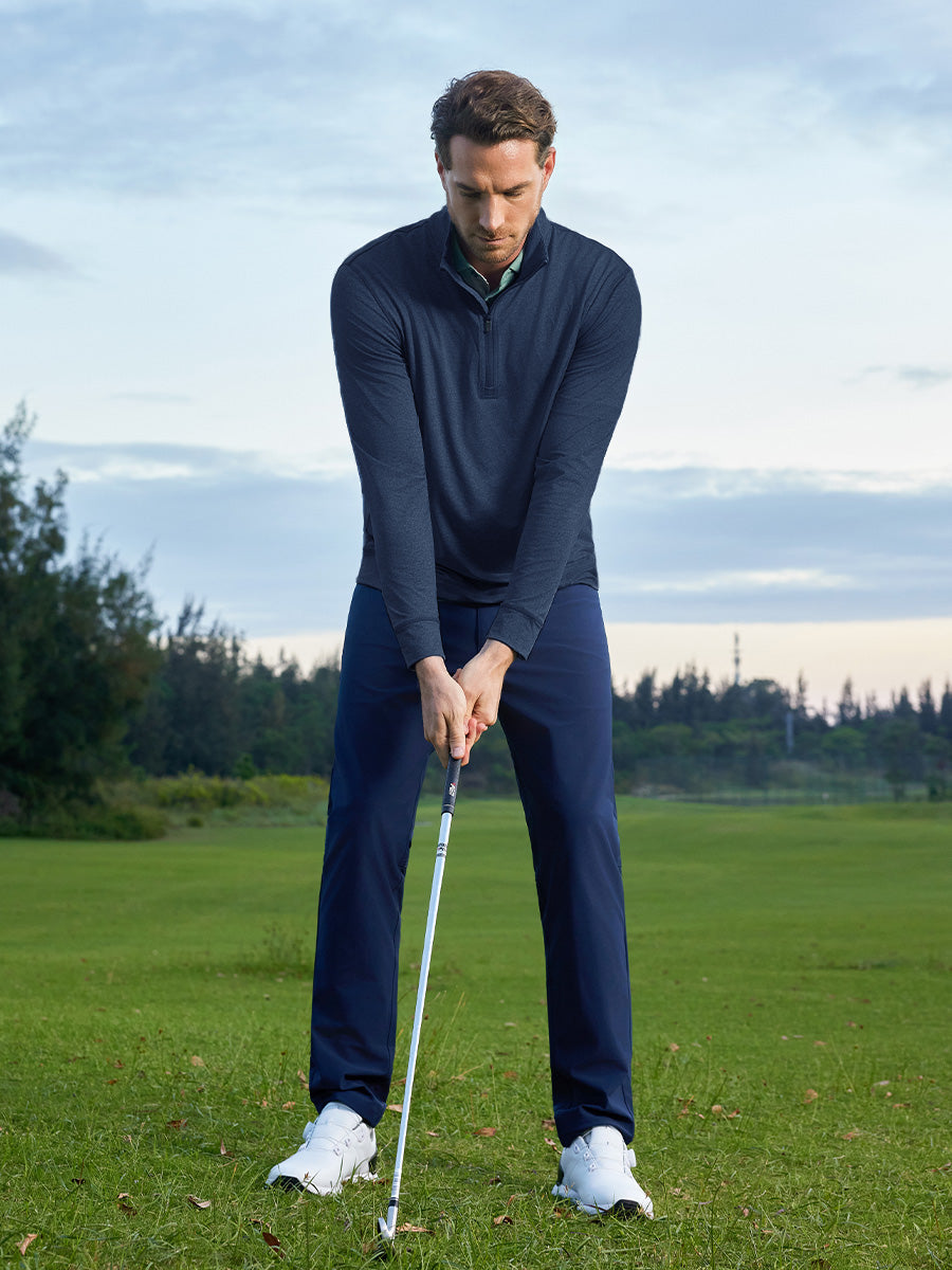 Men's Melange Quarter Zip Pullover – view 41