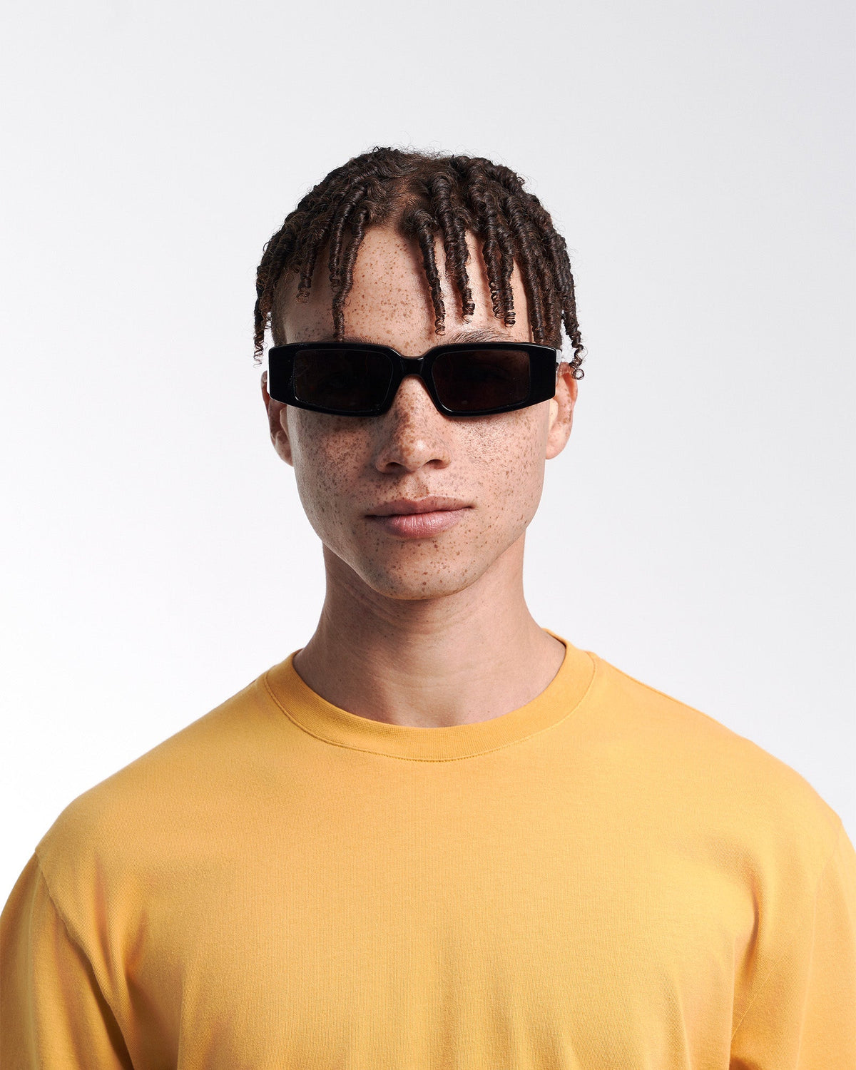 Men's Acetate Angled Rectangular Sunglasses – view 3