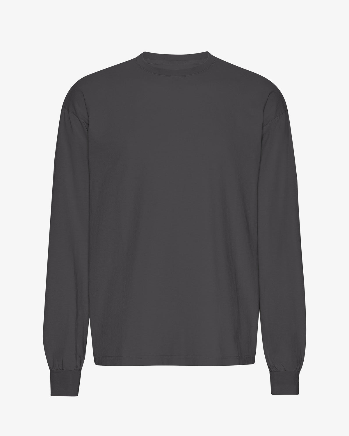 Men's Organic Cotton Oversized Long Sleeve T-Shirt in Lava Grey – view 1