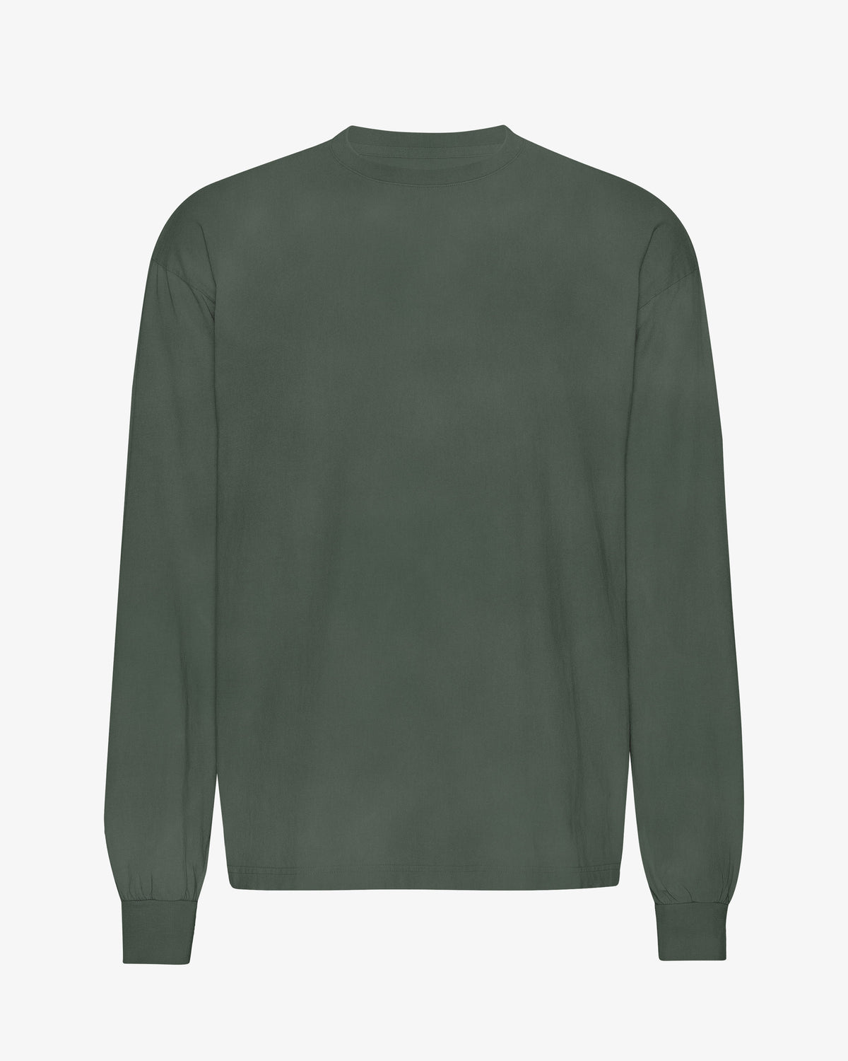 Men's Organic Cotton Oversized Long Sleeve T-Shirt in Midnight Forest – view 1