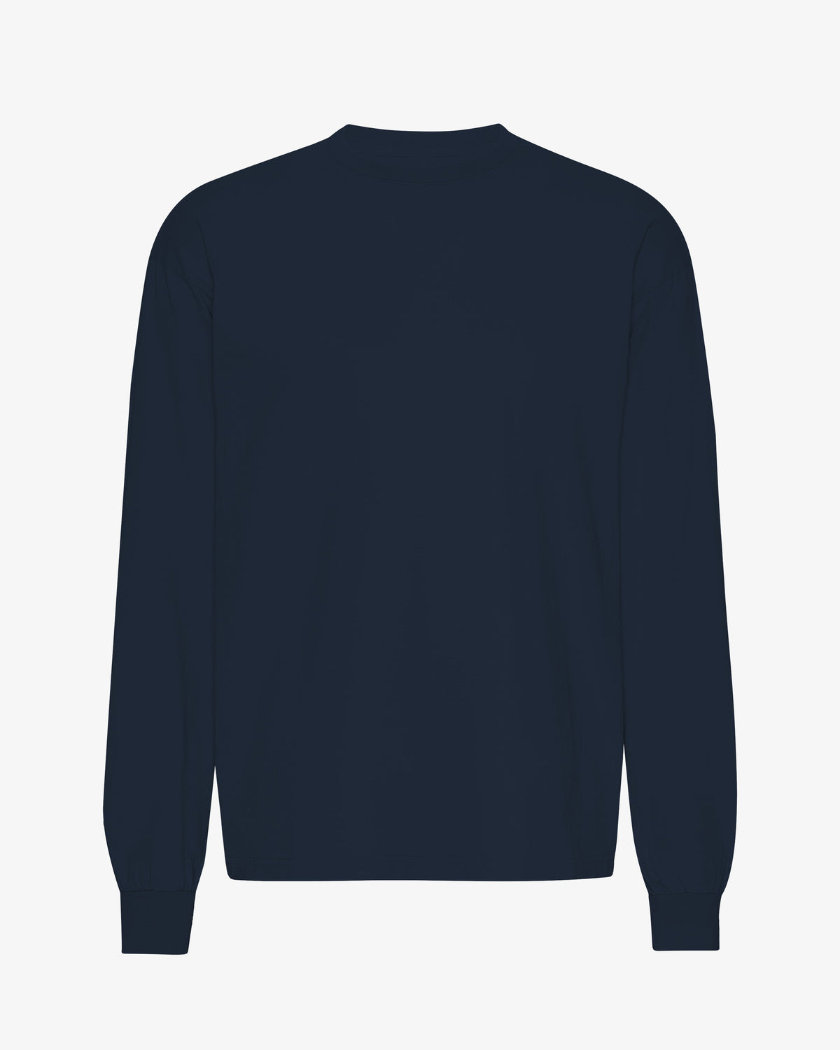 Men's Organic Cotton Oversized Long Sleeve T-Shirt in Navy Blue – view 1