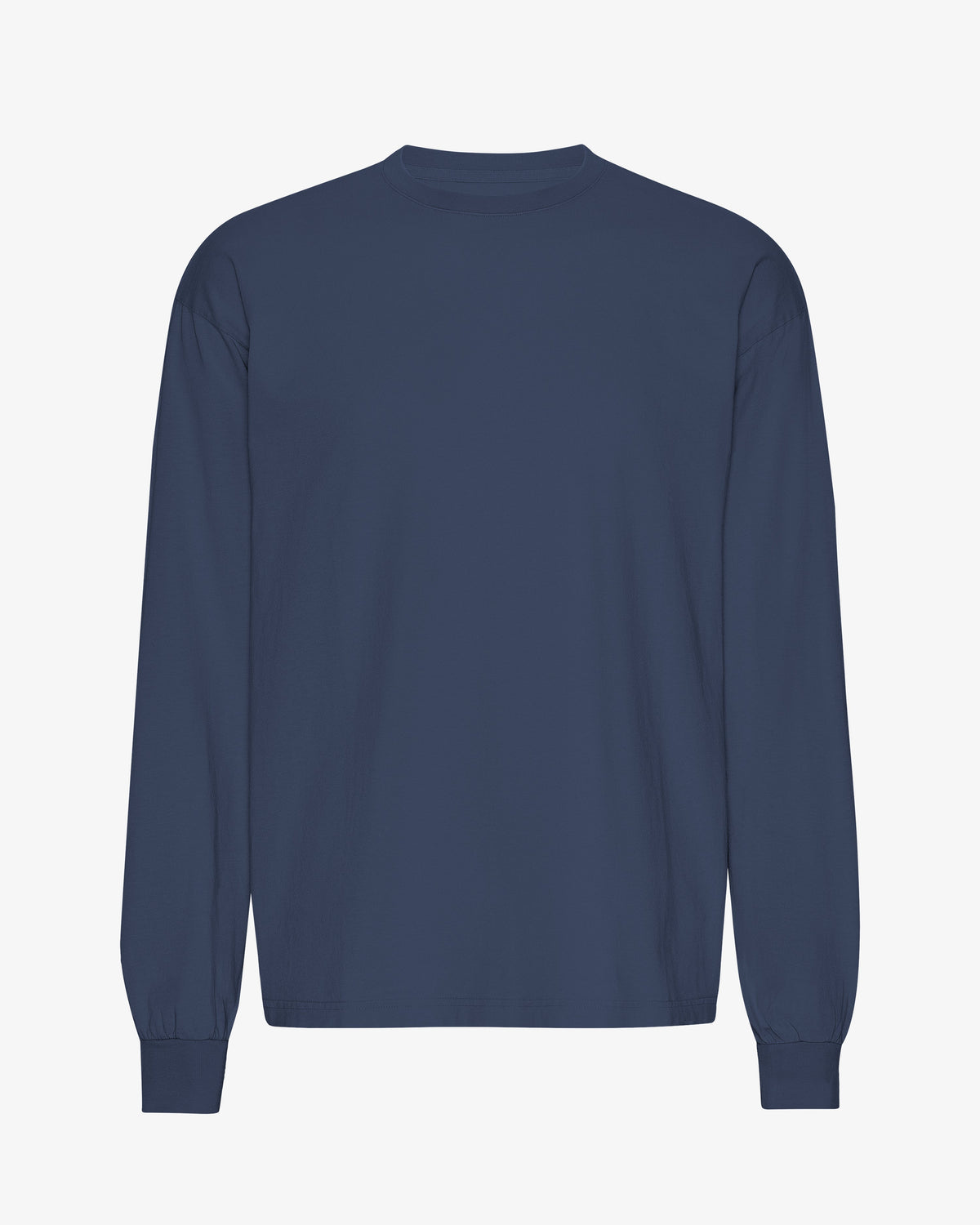 Men's Organic Cotton Oversized Long Sleeve T-Shirt in Petrol Blue – view 1