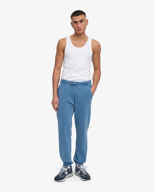 Men's Organic Cotton Sweatpants in Faded Indigo – view 2