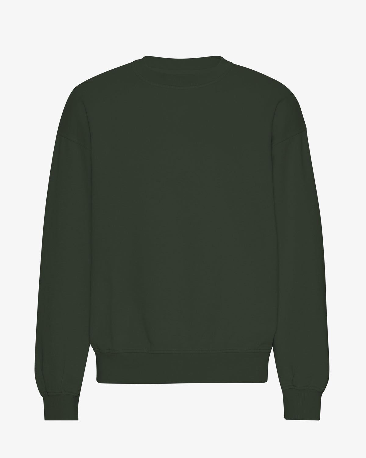 Men's Organic Cotton Oversized Crewneck Jumper in Hunter Green – view 1