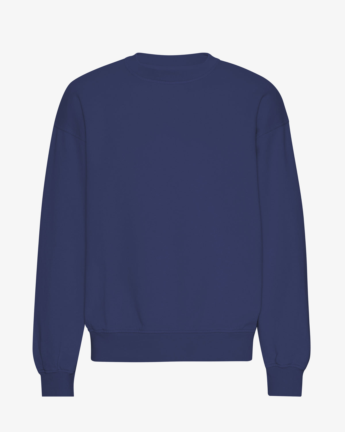Men's Organic Cotton Oversized Crewneck Jumper in Marine Blue – view 1