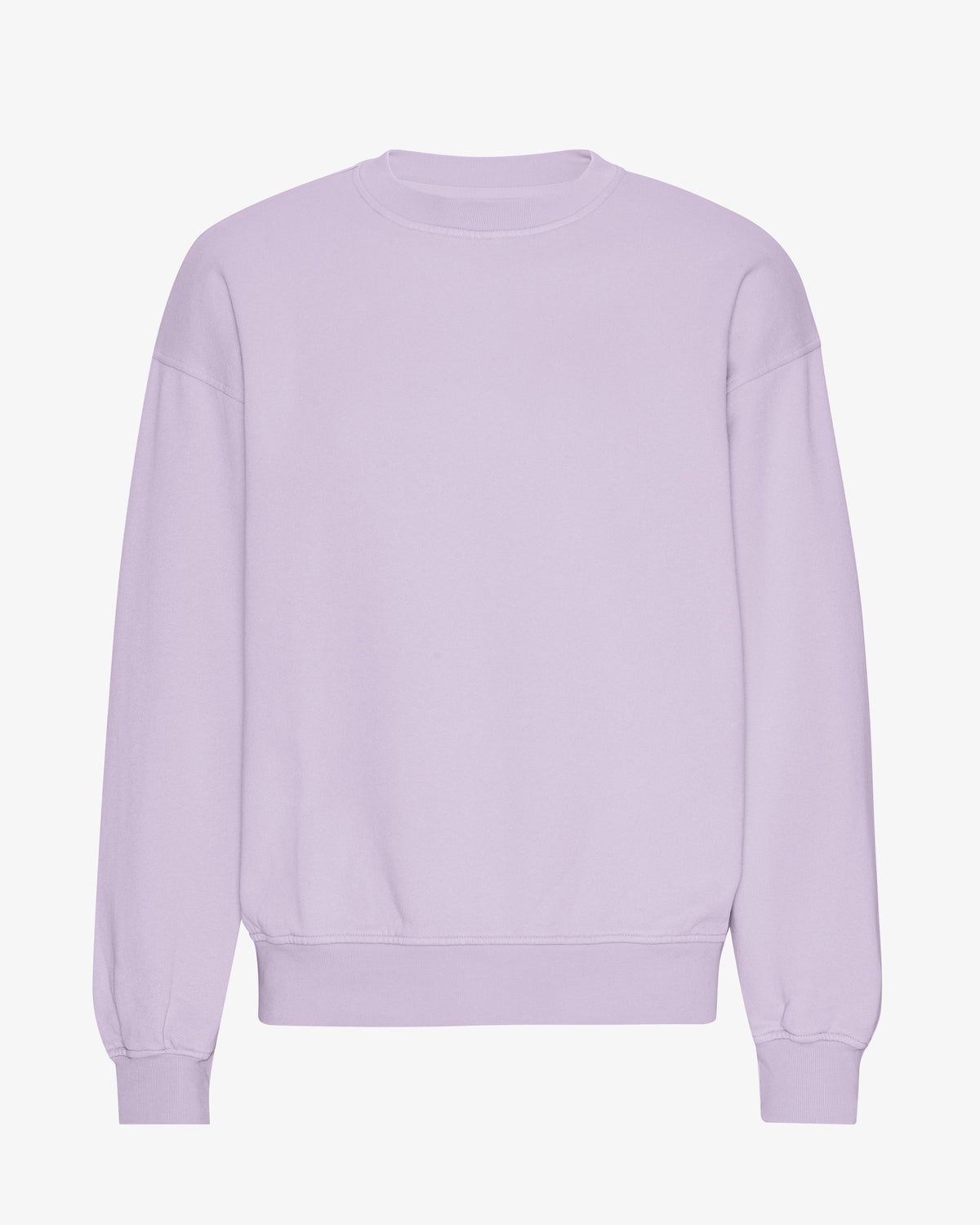 Men's Organic Cotton Oversized Crewneck Jumper in Soft Lavender – view 1