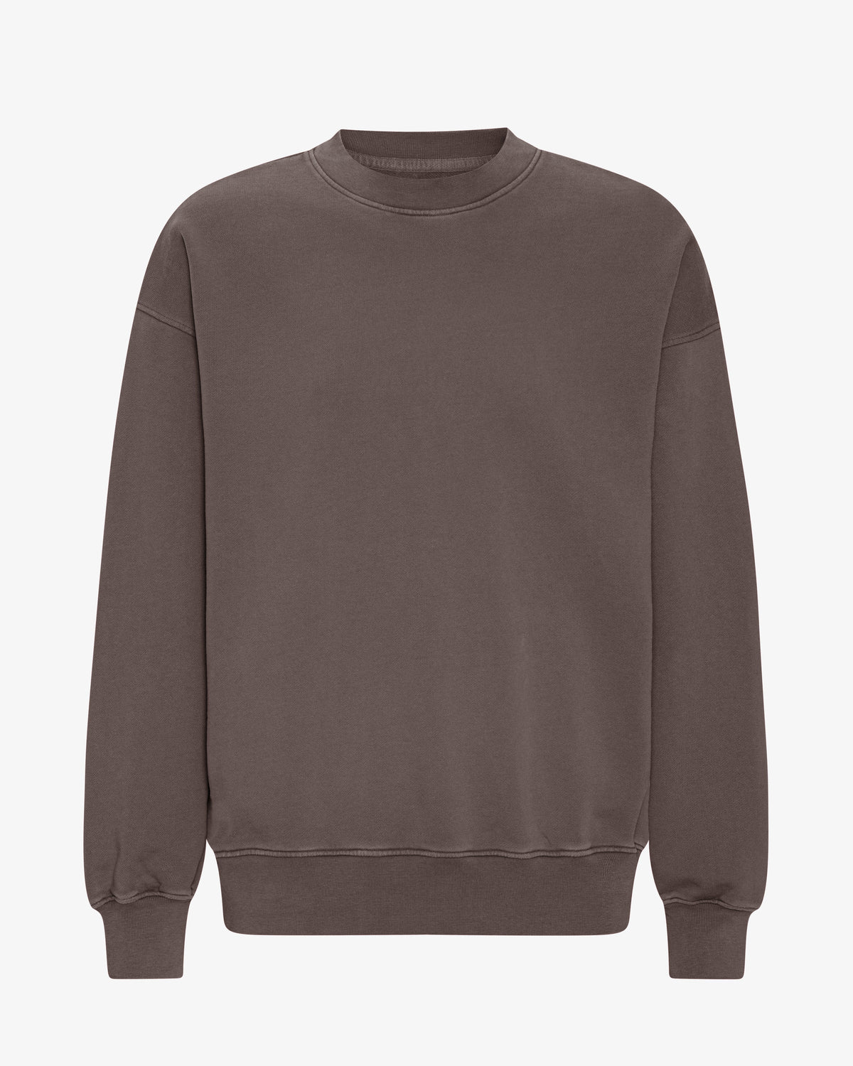 Men's Organic Cotton Oversized Crewneck Jumper in Faded Mud – view 1