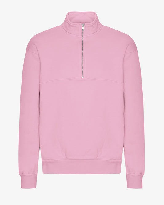 Men's Organic Cotton Quarter Zip Jumper in Cherry Blossom – view 1