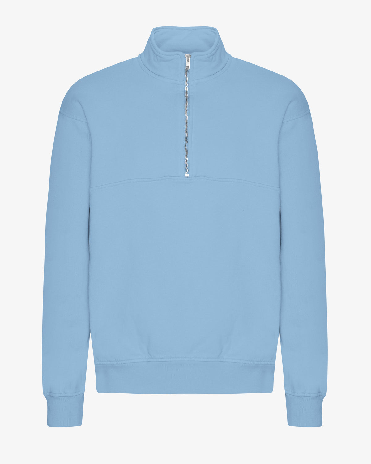 Men's Organic Cotton Quarter Zip Jumper in Seaside Blue – view 1