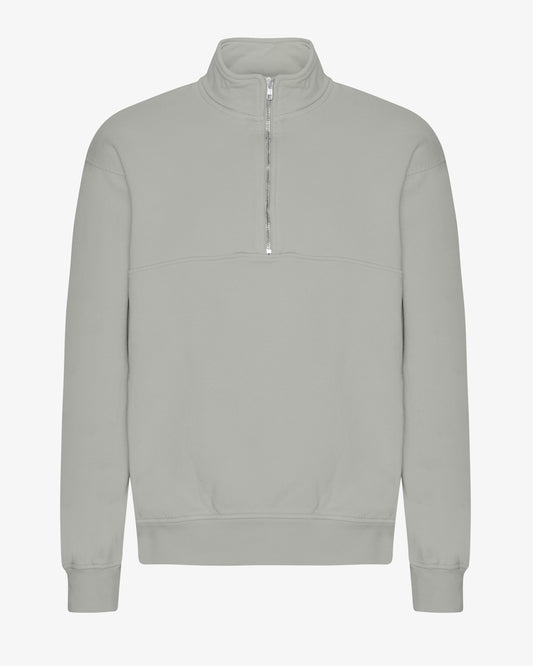Men's Organic Cotton Quarter Zip Jumper in Steel Blue – view 1