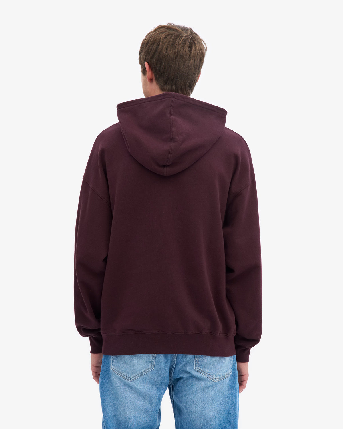 Men's Organic Cotton Hoodie Sweatsuit in Oxblood Red – view 4