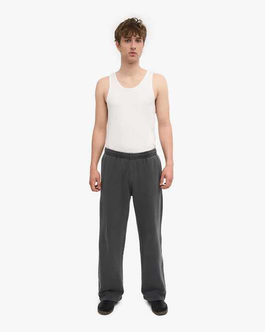 Men's Organic Cotton Straight Leg Sweatpants in Faded Black – view 2