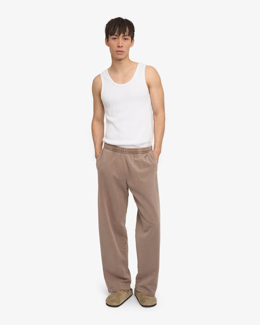 Men's Organic Cotton Straight Leg Sweatpants in Faded Khaki – view 2