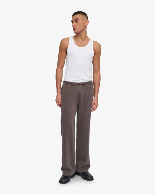 Men's Organic Cotton Straight Leg Sweatpants in Faded Mud – view 2